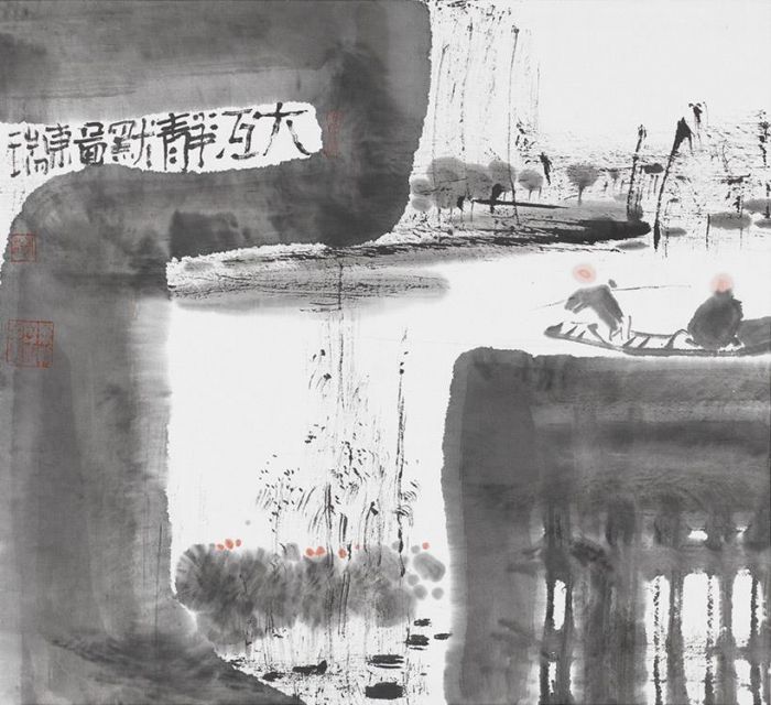 Wang Dongrui's Contemporary Chinese Painting - Tranquil River