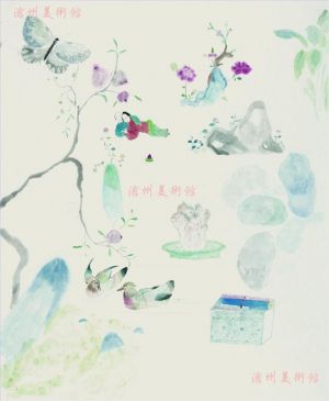Contemporary Artwork by Wang Mengsha - Between Two Plums