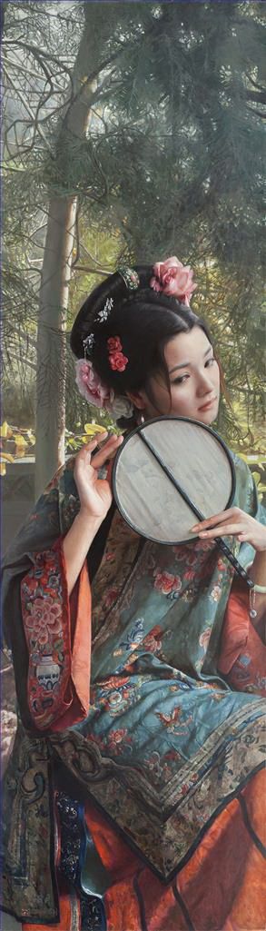 Wang Mingyue's Contemporary Oil Painting - A Beauty in Nanjing