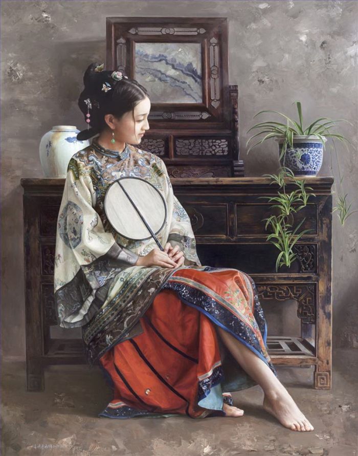 Wang Mingyue's Contemporary Oil Painting - Bracketplant
