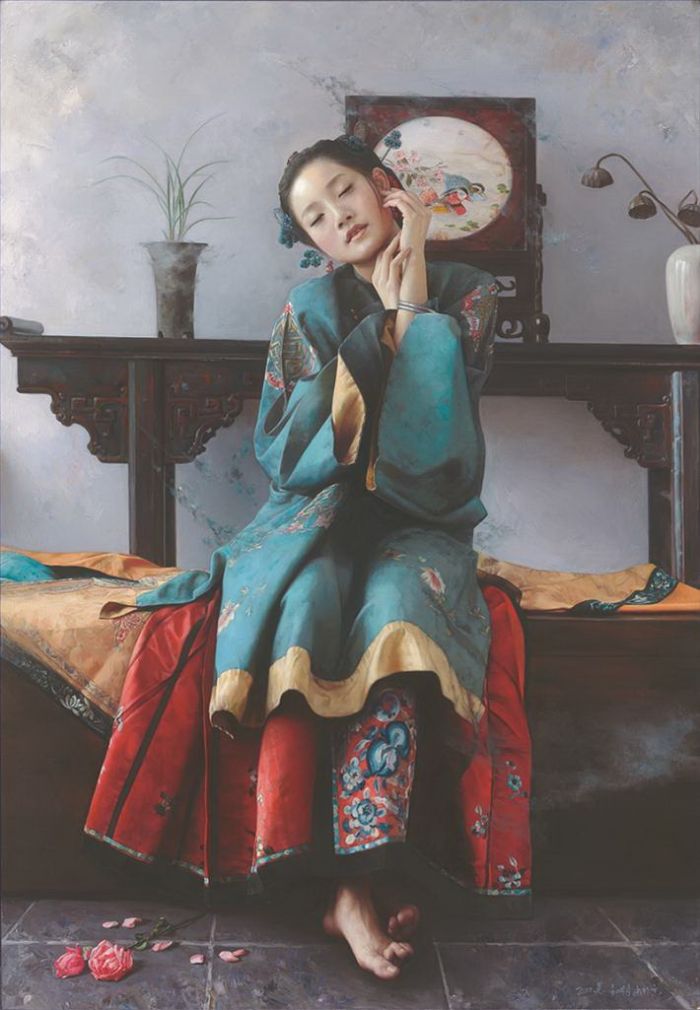 Wang Mingyue's Contemporary Oil Painting - Dream of Marriage