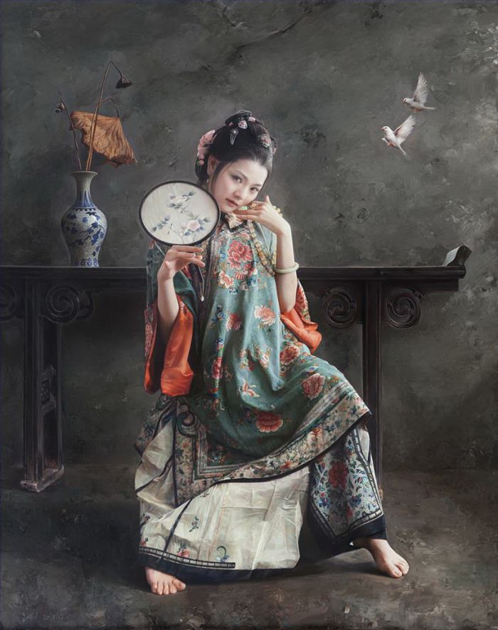 Wang Mingyue's Contemporary Oil Painting - Sparrow