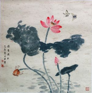 Contemporary Artwork by Wang Mingyue - Lotus Fragrance