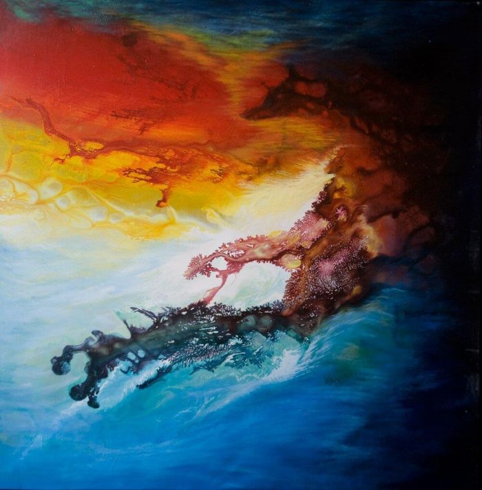 Wang Qianwen's Contemporary Oil Painting - Polar Scenery