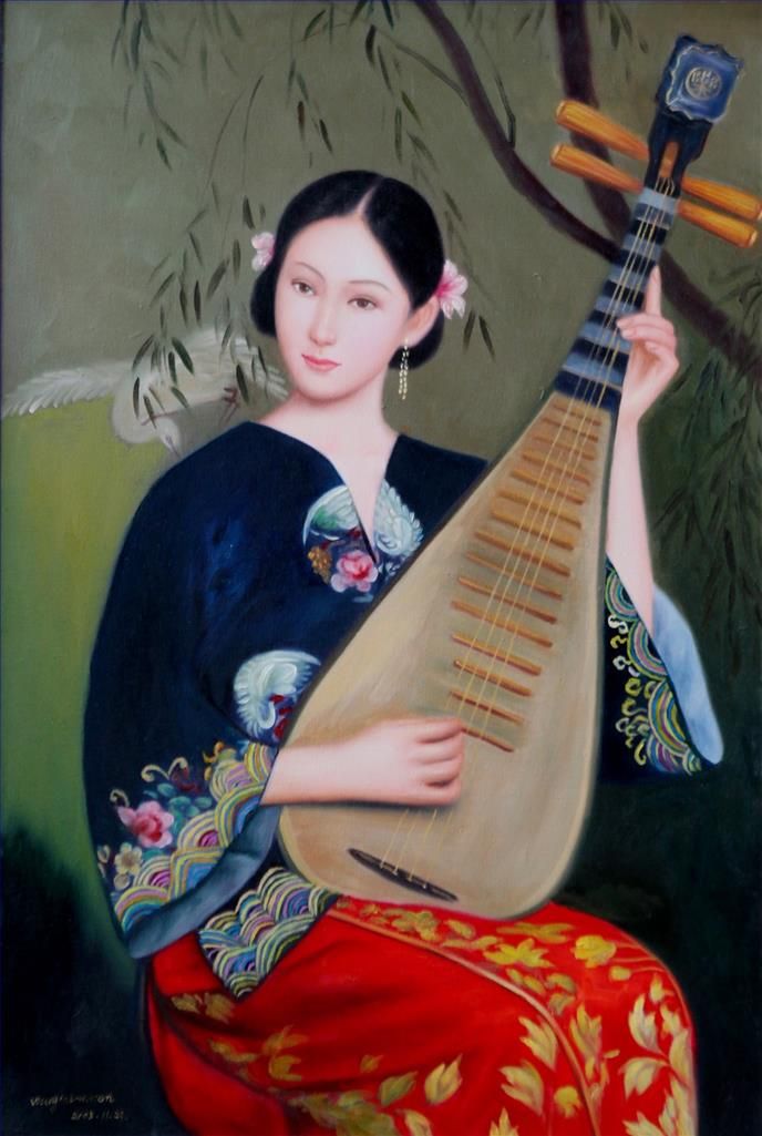 Wang Qianwen's Contemporary Oil Painting - Storytelling and Ballad Singing in Suzhou Dialect