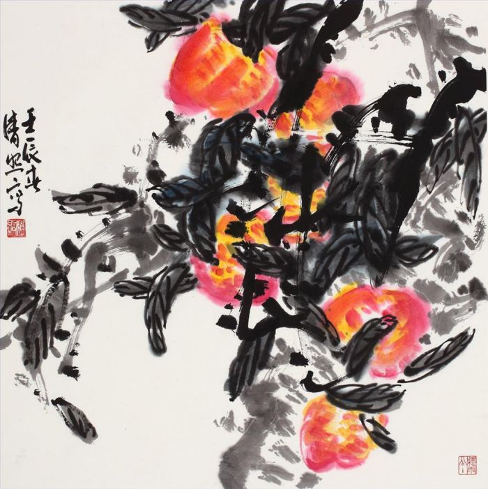 Wang Qingzhao's Contemporary Chinese Painting - Long Life