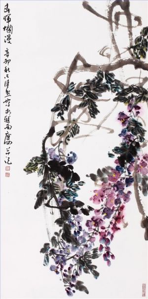 Contemporary Artwork by Wang Qingzhao - Painting of Flowers and Birds in Traditional Chinese Style