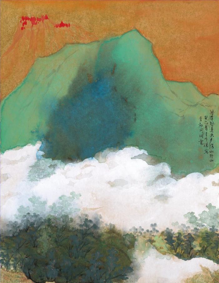 Wang Shitao's Contemporary Chinese Painting - Landscape in Jinka