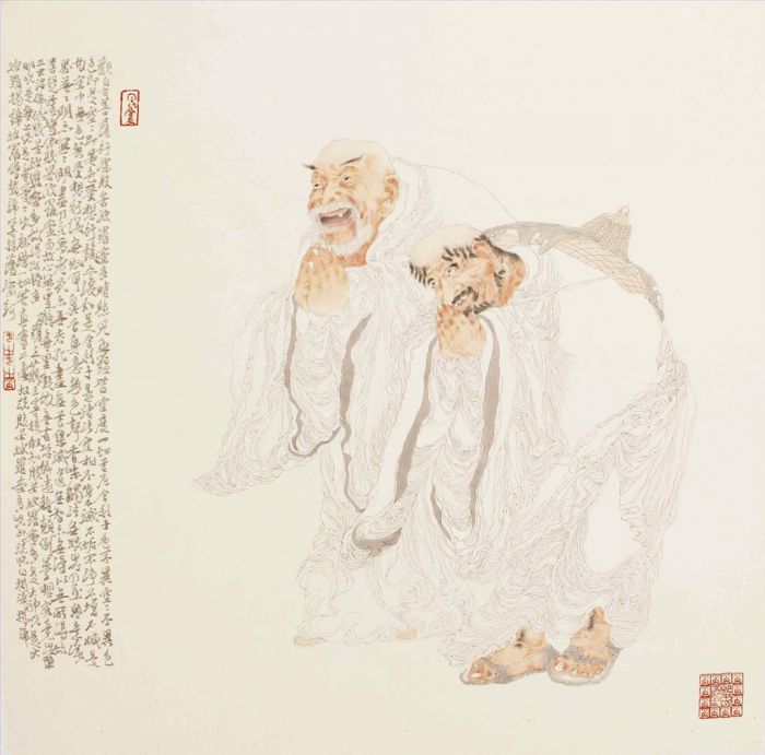 Wang Tong's Contemporary Chinese Painting - Listen to The Buddhism