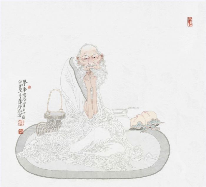 Wang Tong's Contemporary Chinese Painting - Practice Meditation