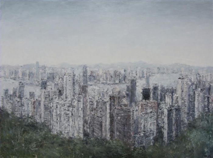 Wang Xiaoshuang's Contemporary Oil Painting - Lost in The City