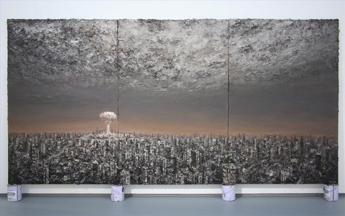 Wang Xiaoshuang's Contemporary Oil Painting - The Ruin of A City