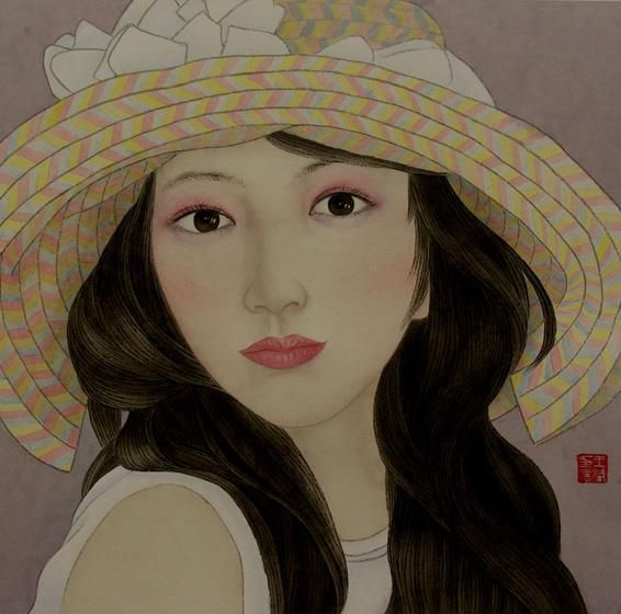 Wang Yuepeng's Contemporary Chinese Painting - Beauty
