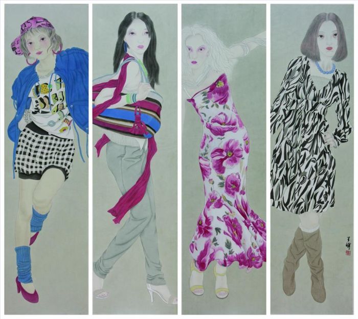Wang Yuepeng's Contemporary Chinese Painting - Fashion