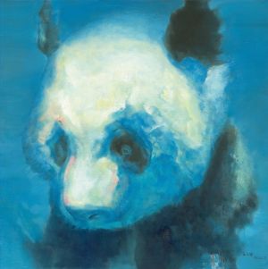 Contemporary Artwork by Wang Yujun - Blue Panda