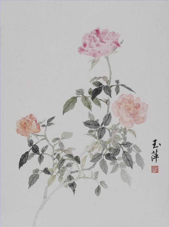 Wang Yuping's Contemporary Chinese Painting - Flowers