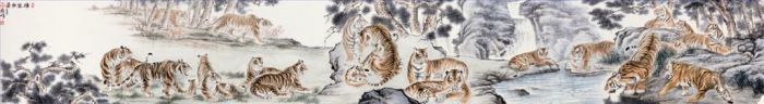 Wang Zhiyuan and Wang Yifeng's Contemporary Chinese Painting - Tigers