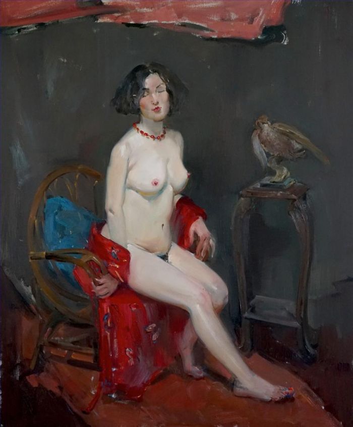 Wei Jie's Contemporary Oil Painting - Nude