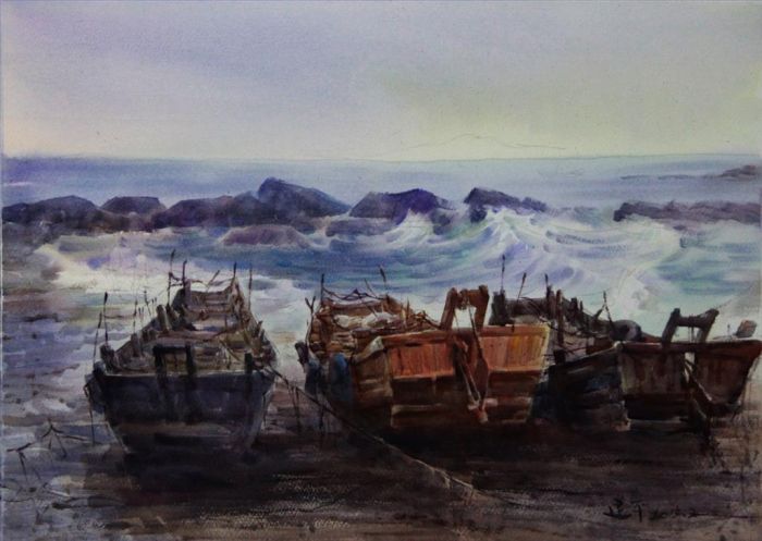 Wu Jianping's Contemporary Various Paintings - Morning Tide