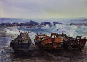 Contemporary Artwork by Wu Jianping - Morning Tide