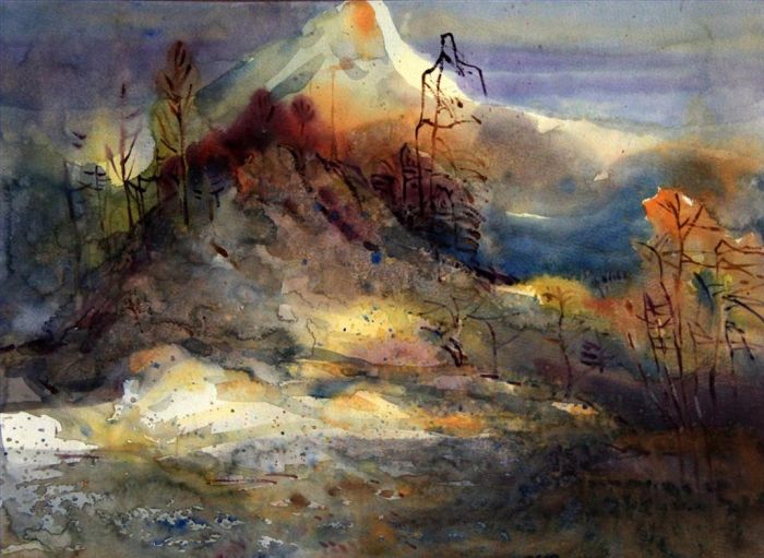 Wu Jianping's Contemporary Various Paintings - Sunshine From Remote Mountains