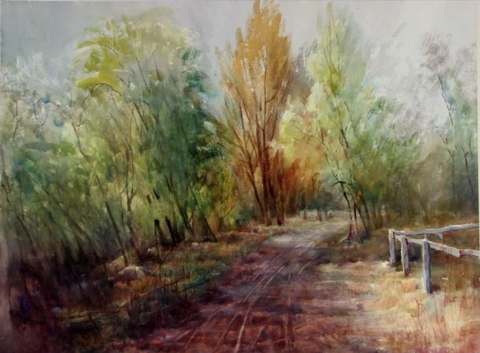 Wu Jianping's Contemporary Various Paintings - The Road to The Deep of The Forest