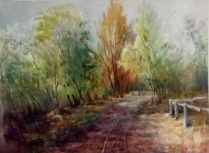 Contemporary Paintings - The Road to The Deep of The Forest