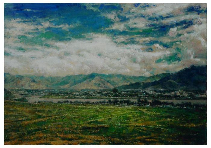 Wu Yong's Contemporary Oil Painting - Lhasa River