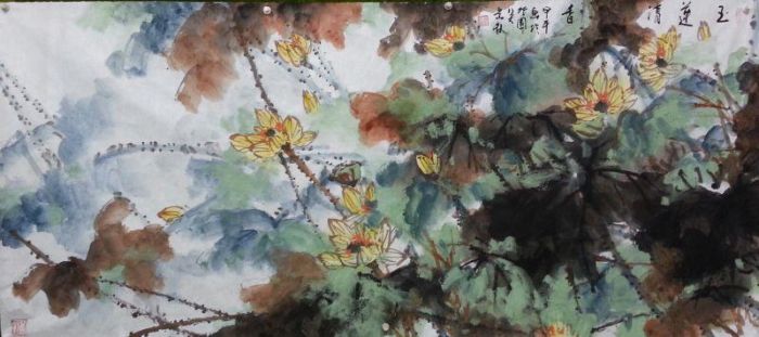 Wu Yueqiu's Contemporary Chinese Painting - Lotus