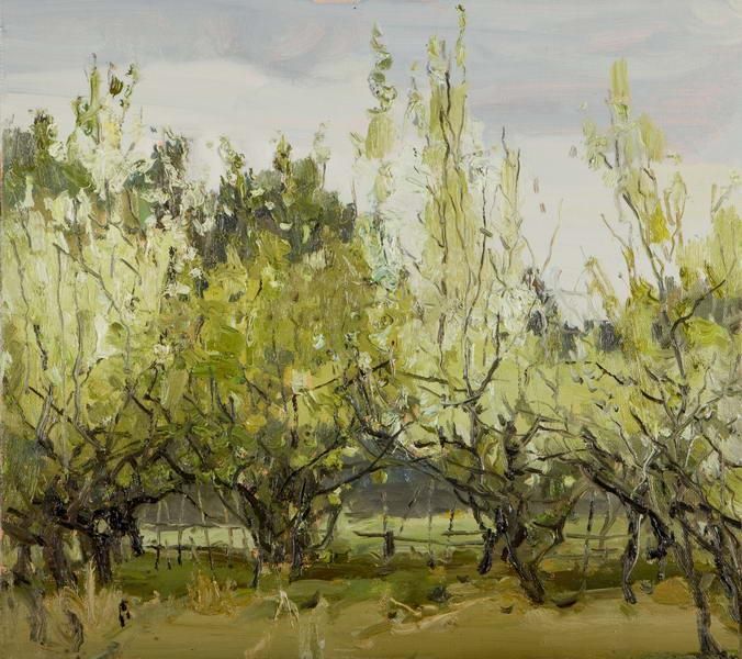 Wu Zhimeng's Contemporary Oil Painting - Pear Garden