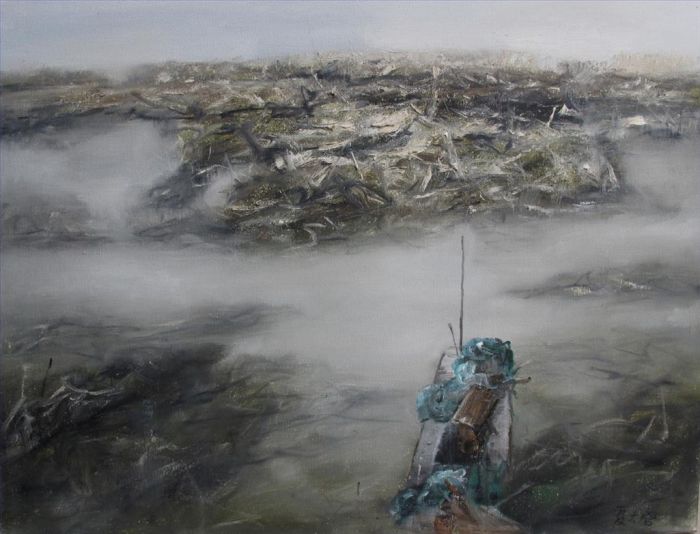 Xia Daqi's Contemporary Oil Painting - Honghu Lake 2