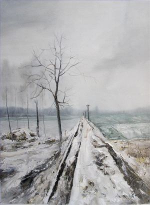 Contemporary Oil Painting - Snow Covered Landscape 2
