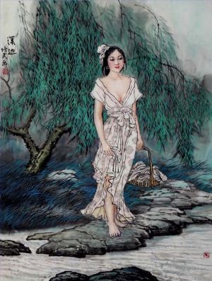 Contemporary Chinese Painting - Near The Stream