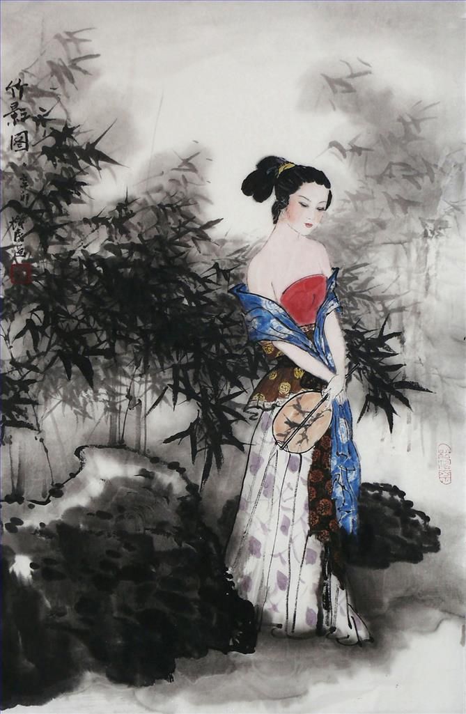 Xia Peimin's Contemporary Chinese Painting - Shadow of Bamboo