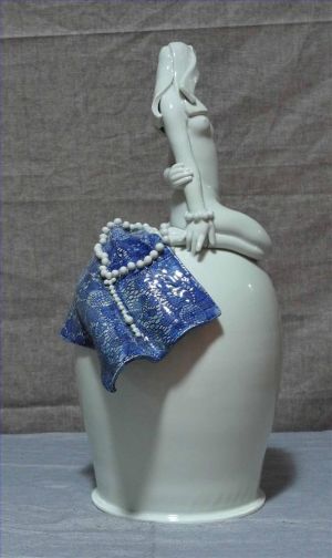 Contemporary Artwork by Xiao Xiaoqiu - Blue and White Porcelain Series Buddha Beads