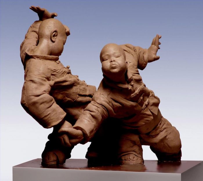 Xiao Xiaoqiu's Contemporary Sculpture - Opera and Little Children