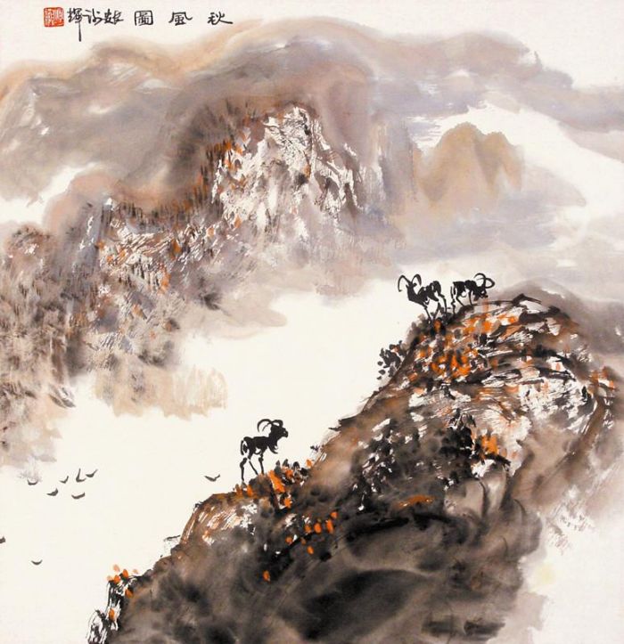 Xie Hui's Contemporary Chinese Painting - Autumn Wind