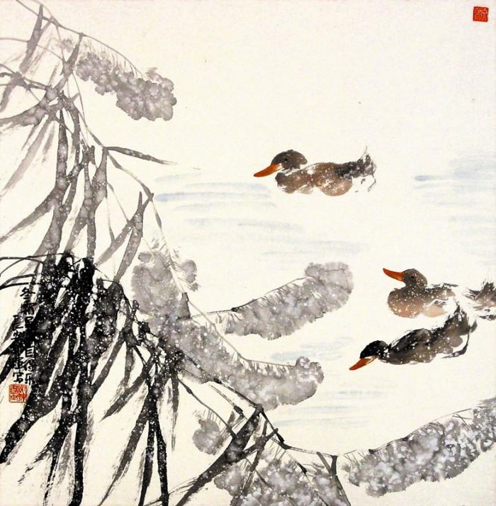 Xie Hui's Contemporary Chinese Painting - Winter Frost