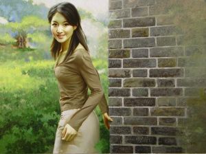 Contemporary Artwork by Xie Huifan - Look Over