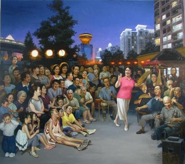 Xie Huifan's Contemporary Oil Painting - Song of Seaside City