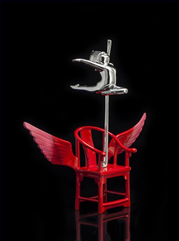 Xie Ke's Contemporary Sculpture - The Red Chair