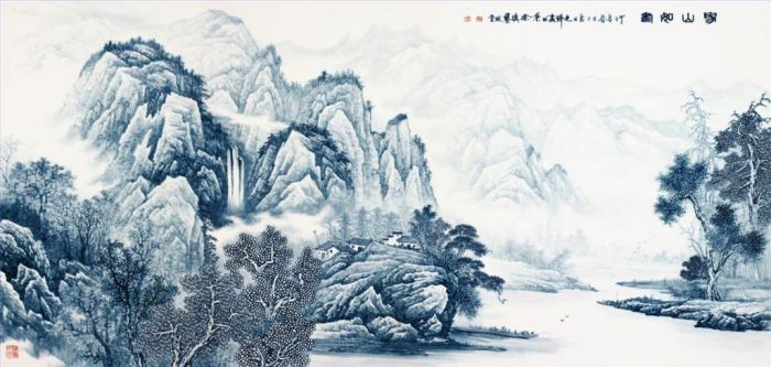 Xie Kefeng's Contemporary Various Paintings - Blue and White Porcelain