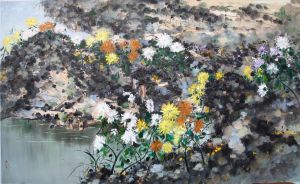 Contemporary Oil Painting - Chrysanthemum Indicum