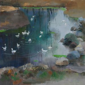 Contemporary Artwork by Xie Lantao - Warming Spring in The Lake