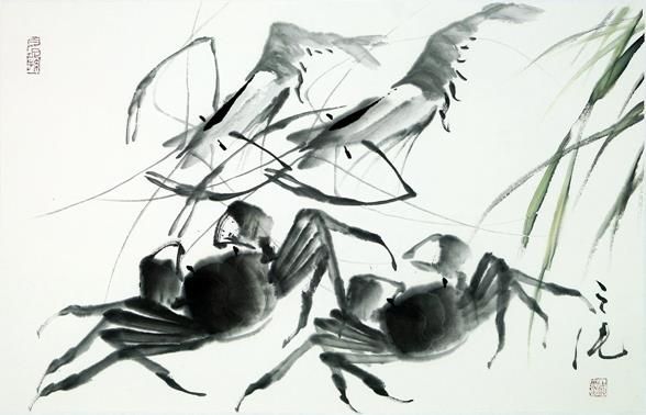 Xiong Zhichun's Contemporary Chinese Painting - Crab