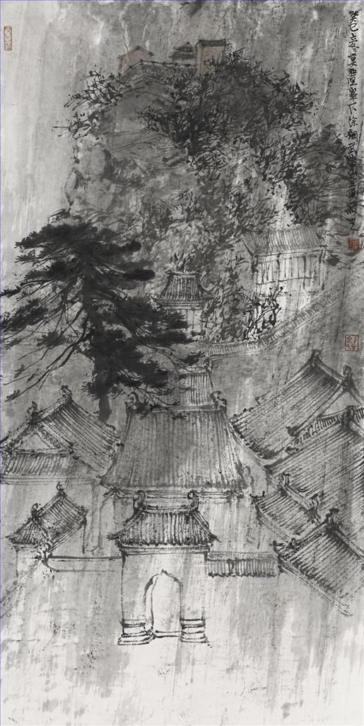 Xu Gang's Contemporary Chinese Painting - Paint From Life in Wudang 2