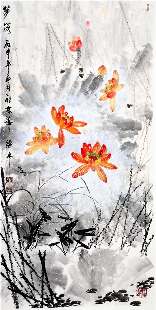 Xu Ping's Contemporary Chinese Painting - Dream of Lotus