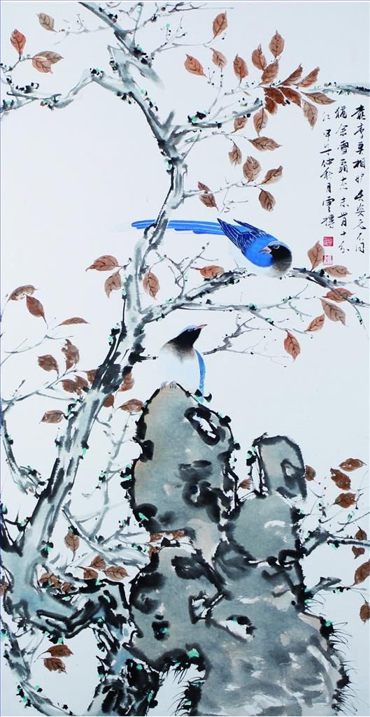 Xu Zhenfei's Contemporary Chinese Painting - Painting of Flowers and Birds in Traditional Chinese Style 3