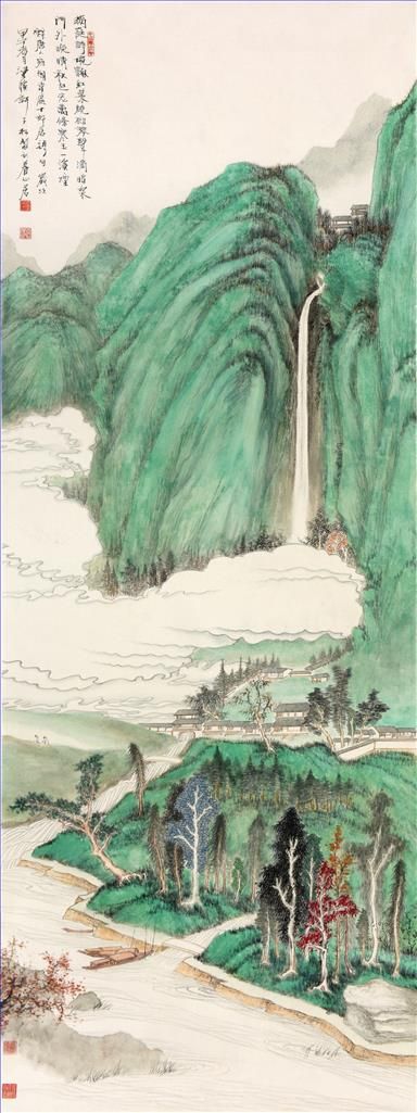 Xu Zisong's Contemporary Chinese Painting - Green Mountains