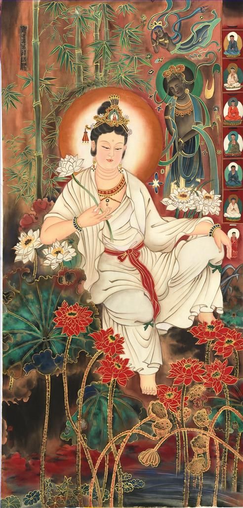 Xu Zisong's Contemporary Chinese Painting - The Goddess of Mercy